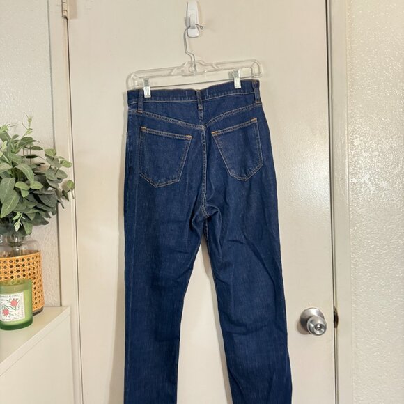 ☀️ ABERCROMBIE & FITCH Ankle Straight Ultra High Rise Jeans Dark Wash Denim - Picture 4 of 9